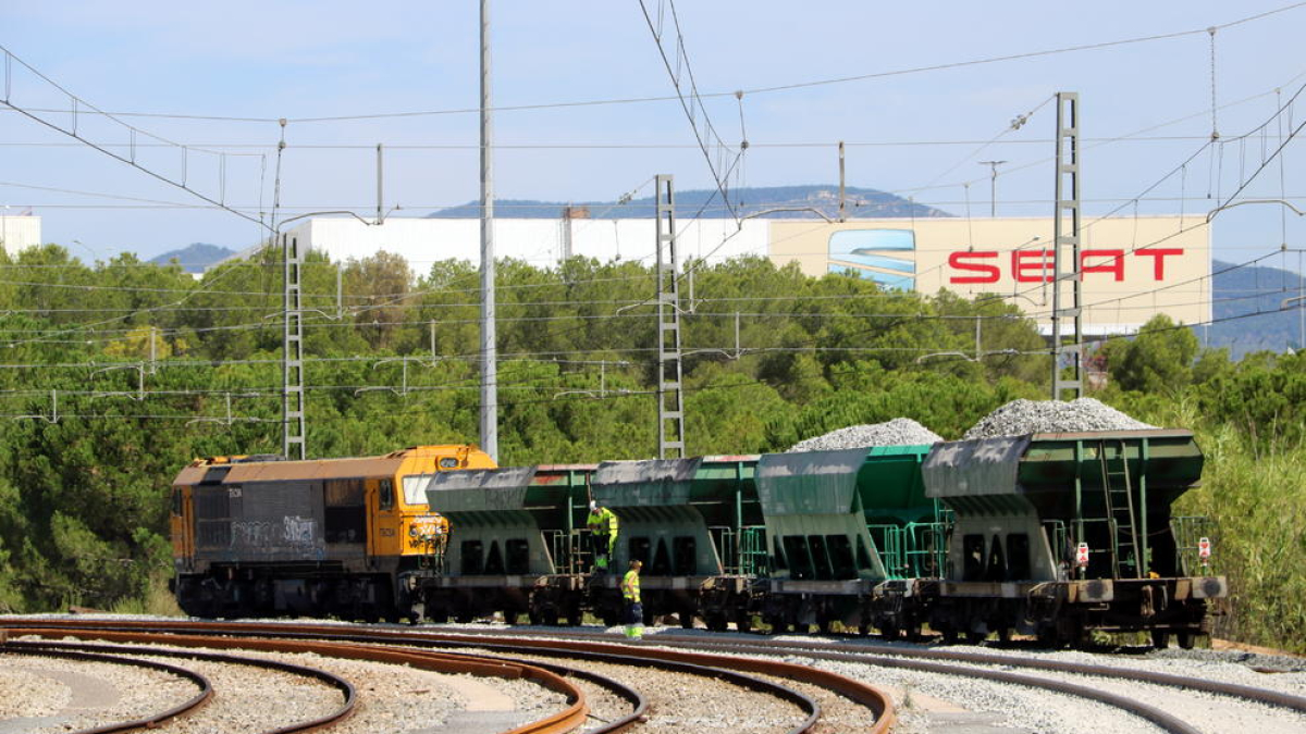 Imatge de l'inici de les obres del Corredor Mediterrani entre Castellbisbal i Vila-seca, el juliol de 2020.