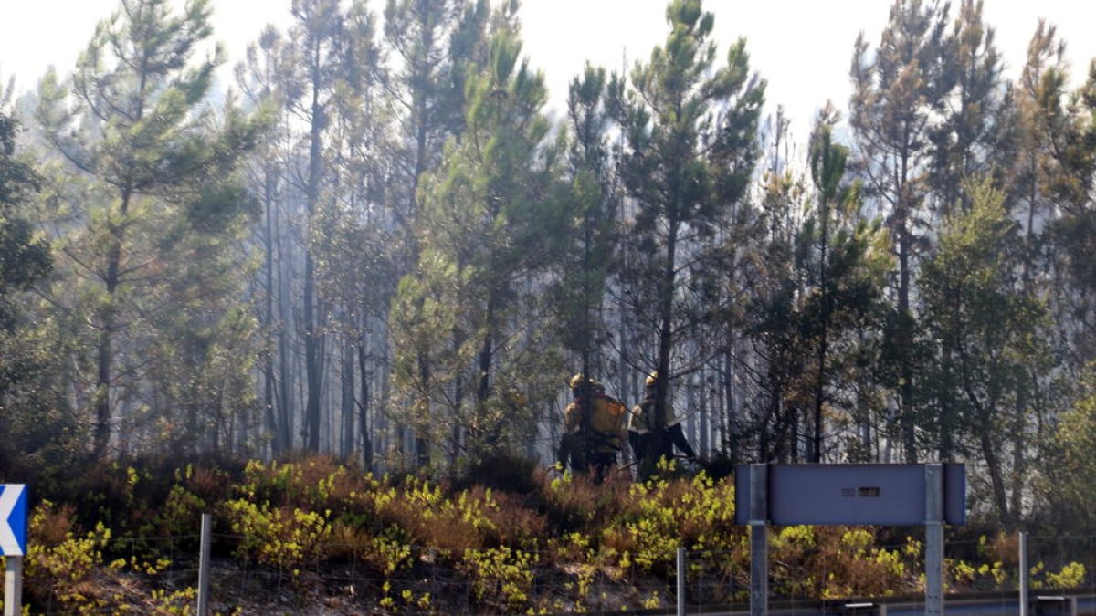 incendio forestal en Caldes de Malavella