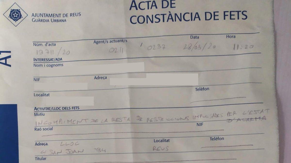 Endavant Baix Camp i la CUP Reus denuncien l'«abús de poder» per part de la Guàrdia Urbana