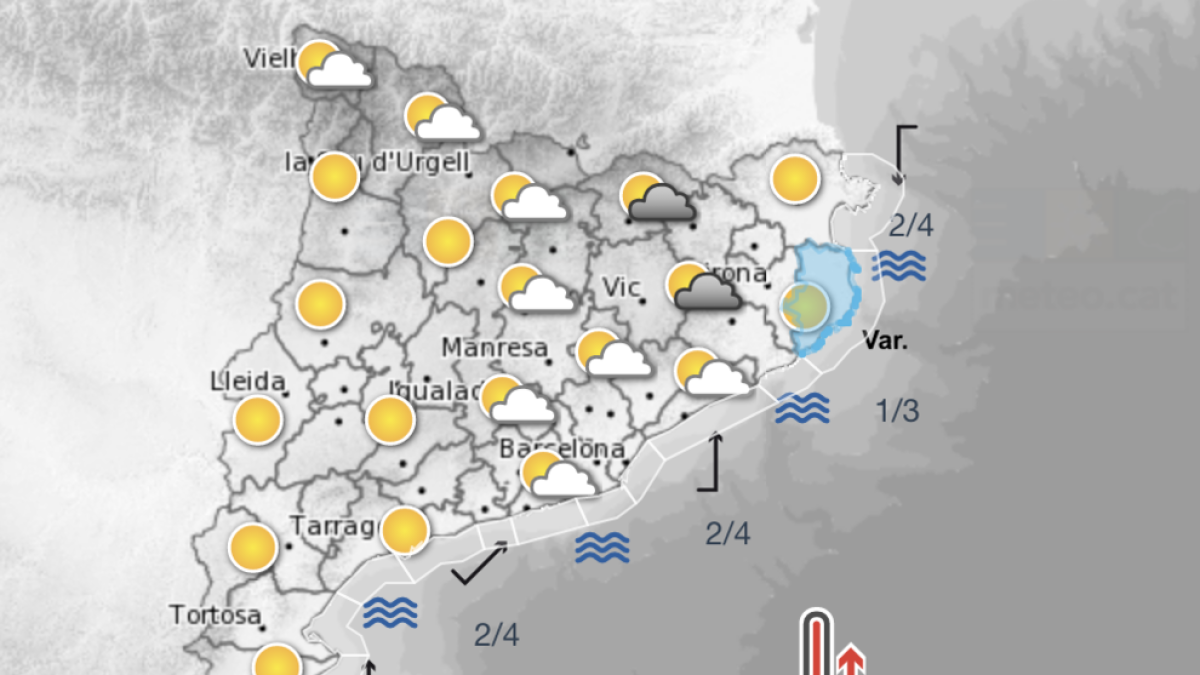 El temps de de la finestra: jornada de sol i núvols variables
