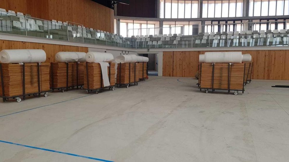 El parquet del Palau d'Esports vuelve a Tarragona