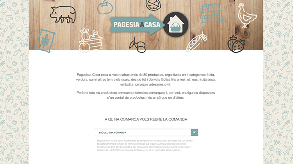 Unió de Pagesos pone al alcance el proyecto 'Campesinado en casa' de compra directa de alimentos de proximidad entre productores y consumidores