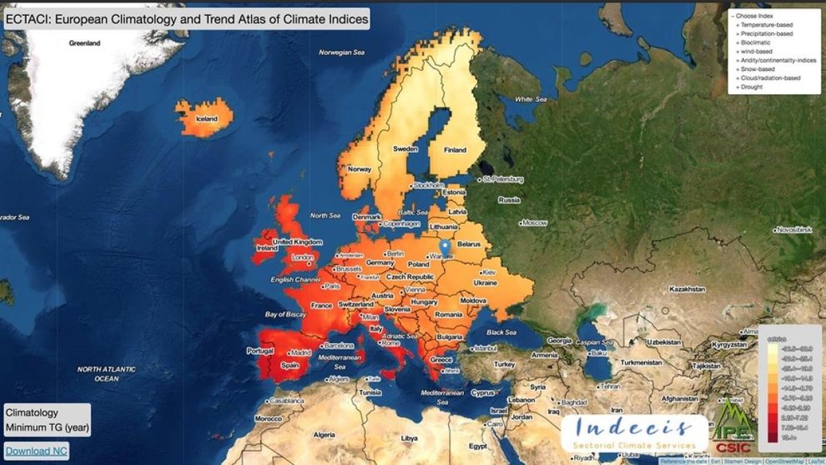 Investigadors de la URV desenvolupen el primer atles europeu que analitza els canvis de clima