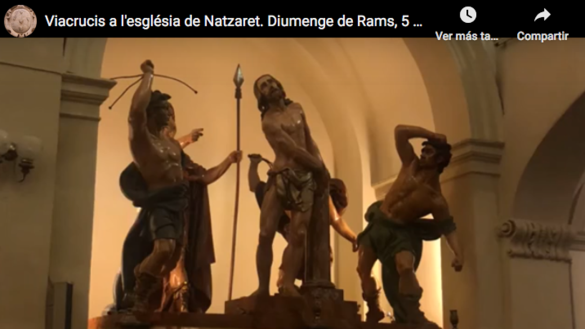 Viacrucis de los nazarenos en la intimidad y emitido por 'Facebook'
