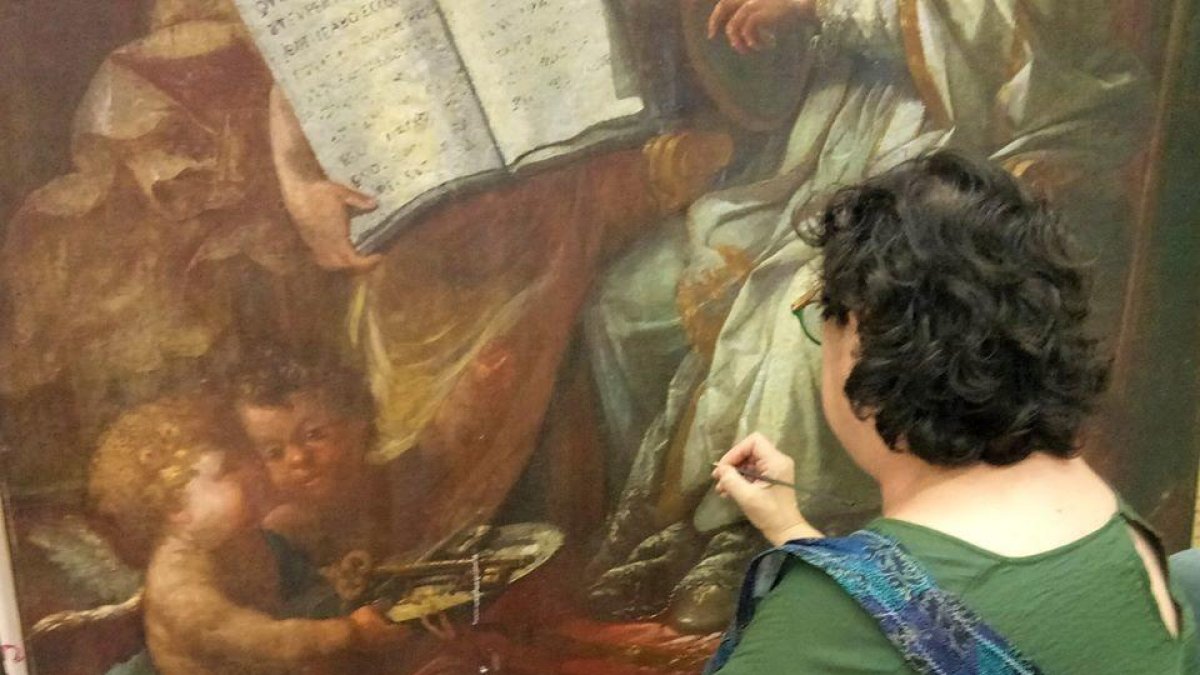 Un oli de Fra Joaquim Juncosa està sent restaurat al Museu de Reus