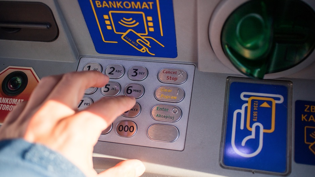 cajero, banco, dinero, tarjeta