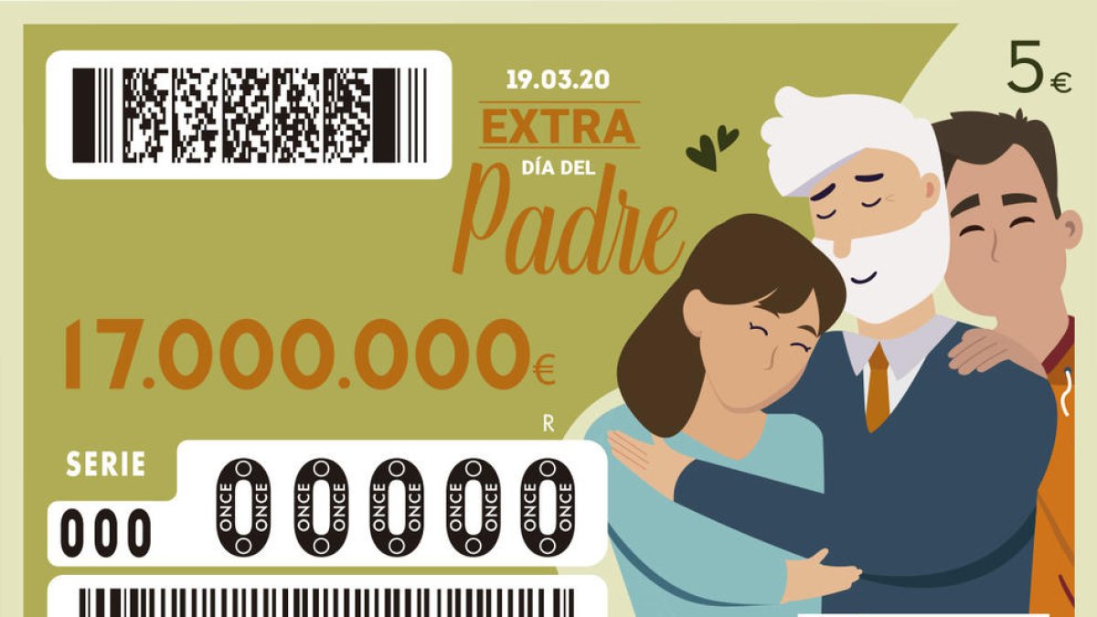 El sorteig del Dia del Pare de l'ONCE ajornat pel Covid se celebrarà aquest diumenge