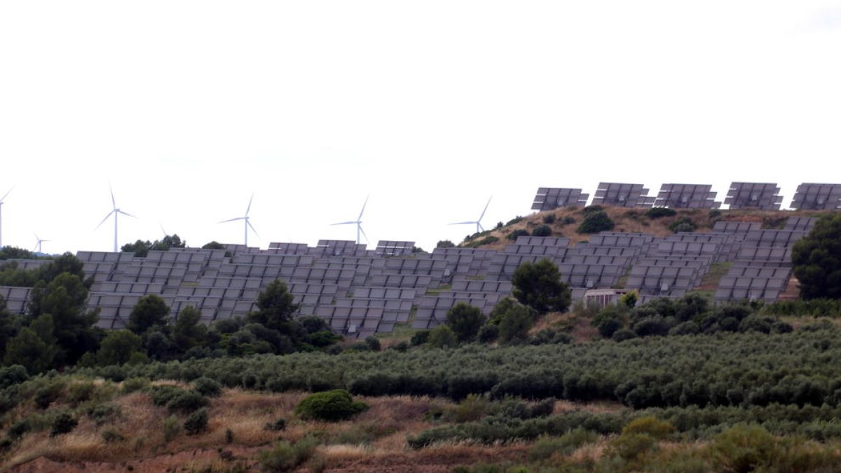 parcs solars, plaques, Flix, aerogeneradors, tarragona, terres de l'ebre