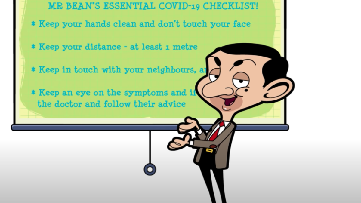 Un espot de l'OMS utilitza a Mister Bean per difondre mesures de prevenció de la Covid-19