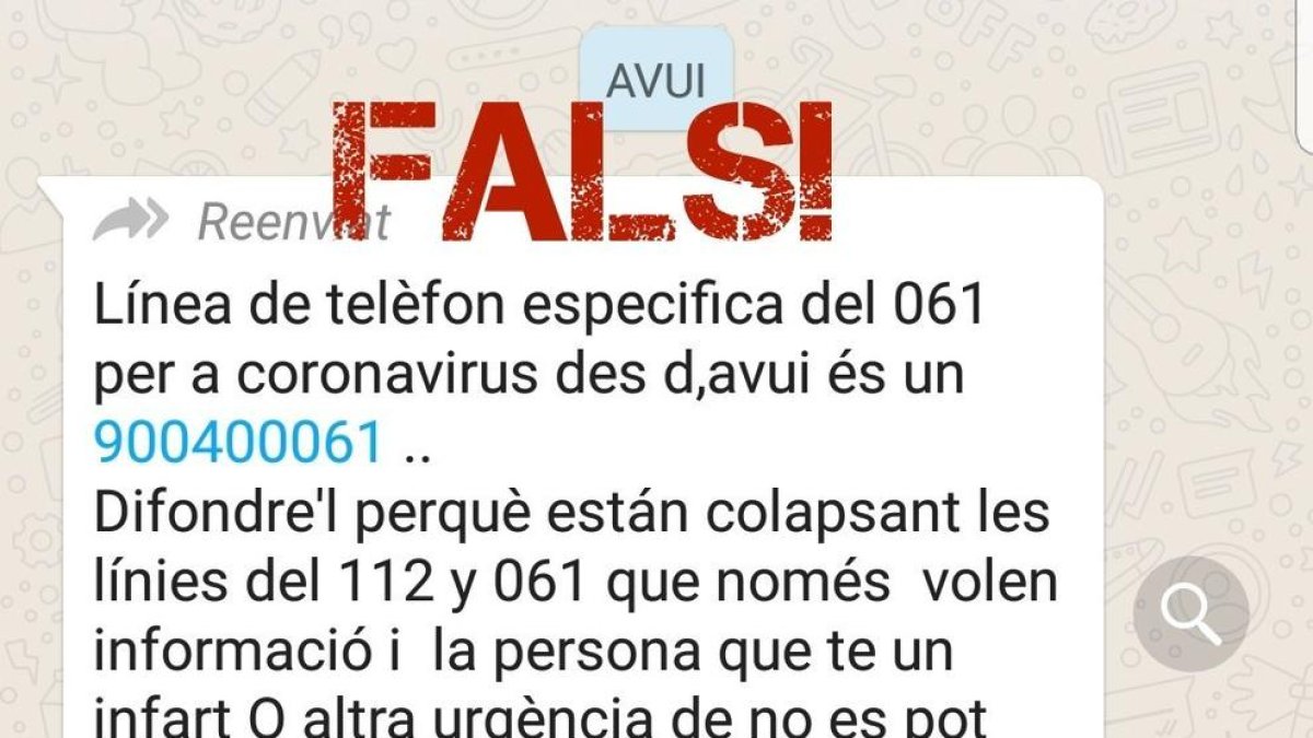 Els Mossos desmenteixen els rumors sobre la posada en marxa d'un telèfon per atendre casos covid