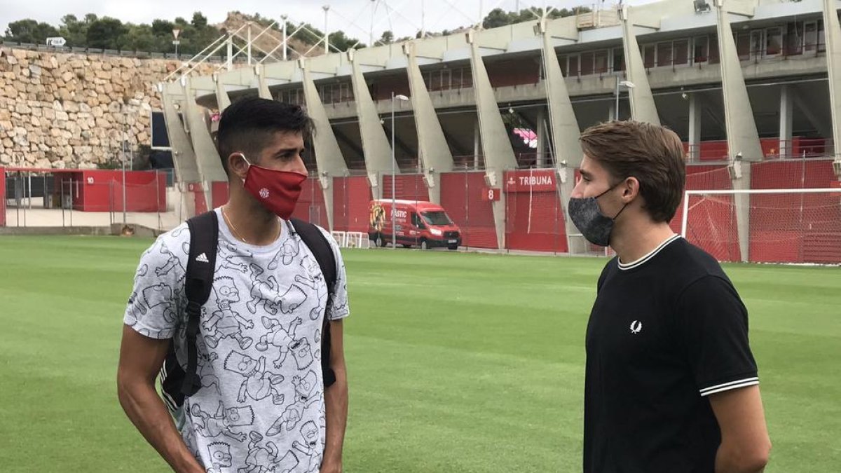 Salva Ferrer, de visita al Nou Estadi