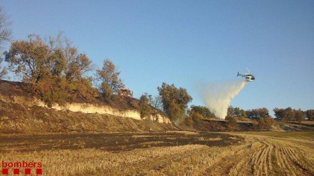 Un incendi forestal a Santa Coloma de Queralt activa 9 dotacions de Bombers