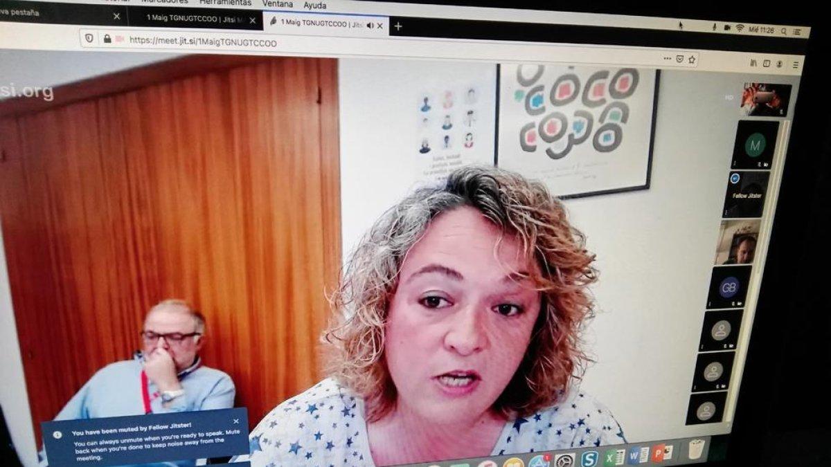 UGT i CCOO reivindiquen la sanitat pública en un Primer de Maig a casa