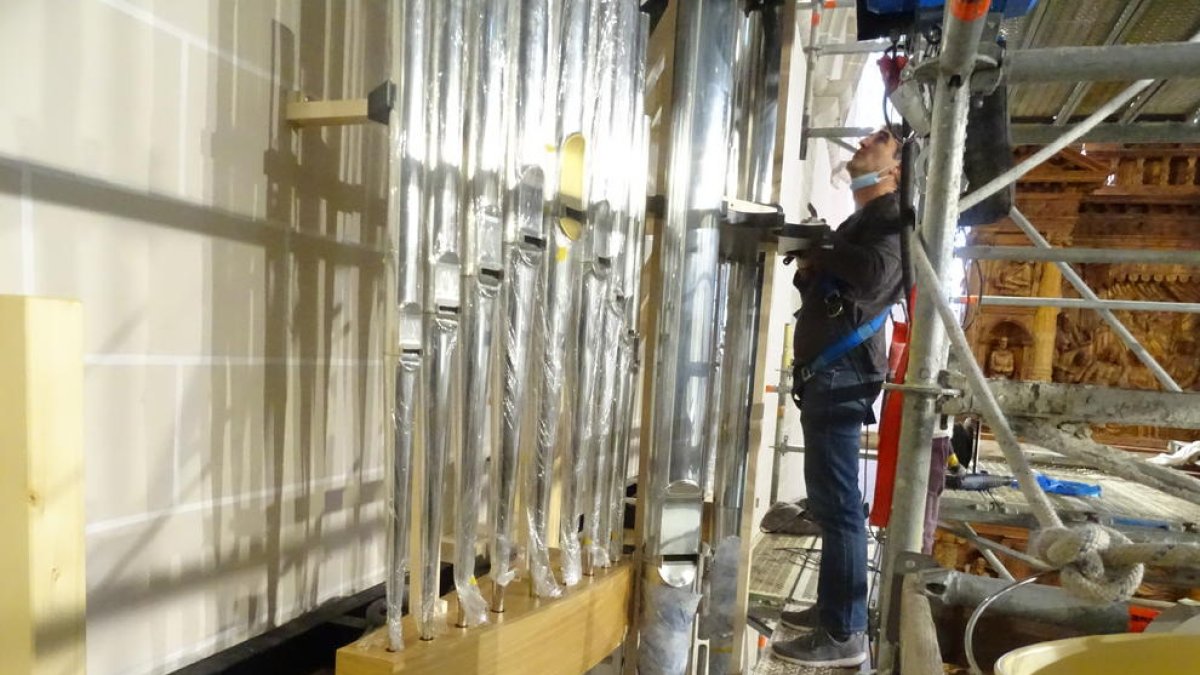 El órgano de Valls encara su último mes de construcción en las puertas de su presentación en público