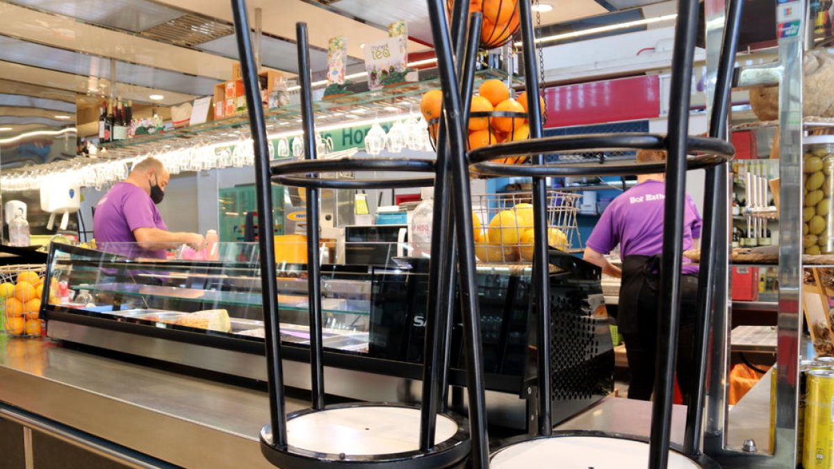 bar, barra, restriccions, tancament