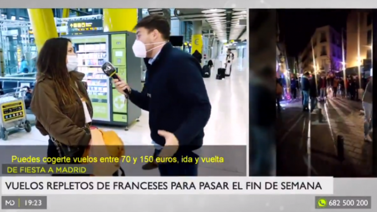 Quieres plenos de franceses para pasar el fin de semana en Madrid: «Aquí está la fiesta»