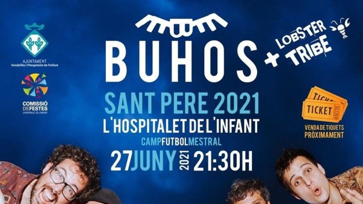 Buhos actuarà a l'Hospitalet de l'Infant el proper 27 de juny