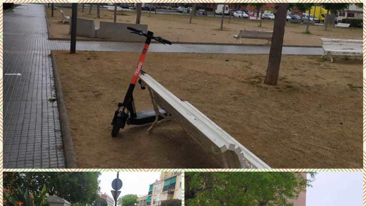 Els veïns dels barris de Ponent es queixen pel mal aparcament dels patinets elèctrics
