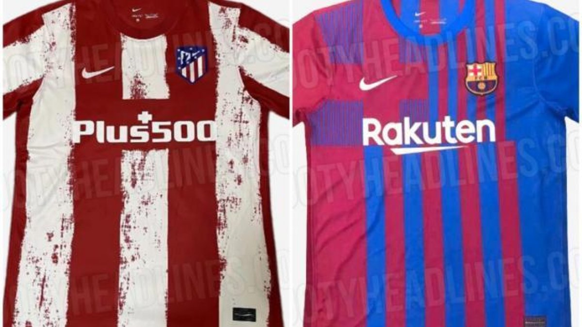 Es filtren les samarretes del Barça i de l'Atlético de Madrid de la 2021-22