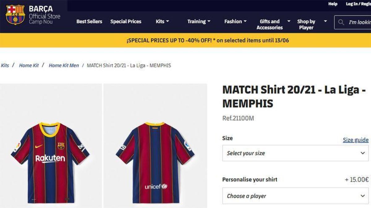 La tienda oficial del Barça 'filtra' el fichaje de Memphis Depay