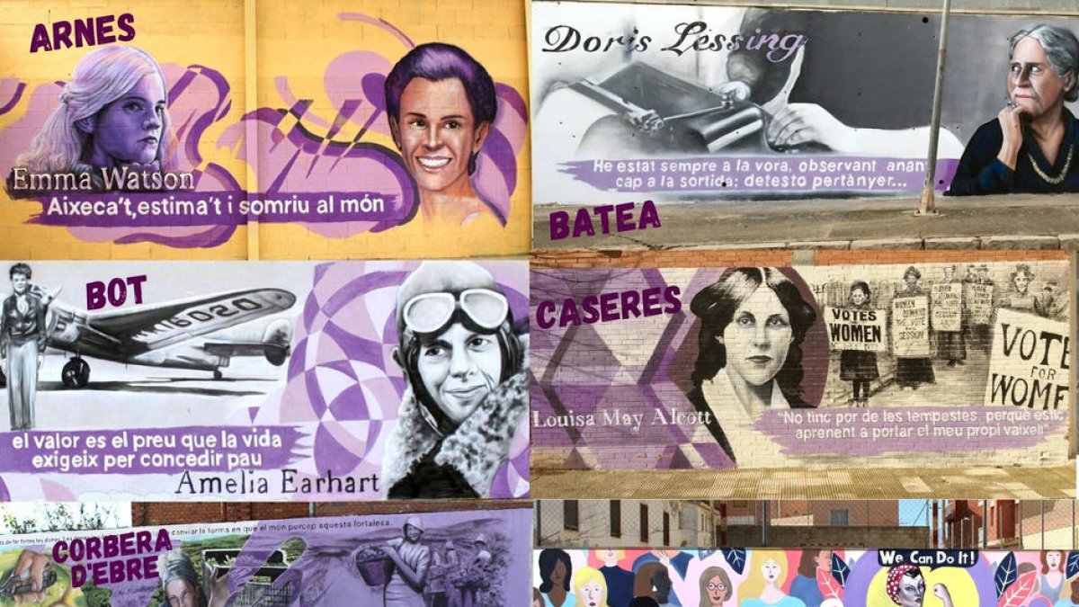 Pinten murals no sexistes a totes les escoles de la Terra Alta