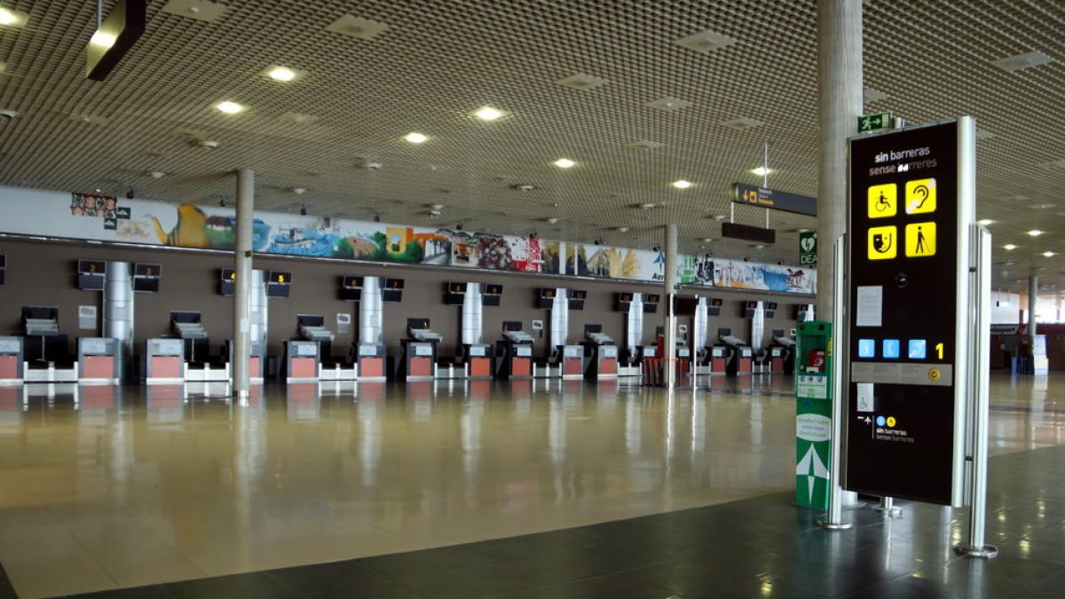 El aeropuerto de Reus registra su peor febrero con poco más de 350 pasajeros, un 88% menos
