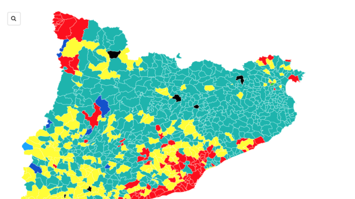 JxCat se impone a 561 municipios de Cataluña, mientras que ERC gana en 264 y el PSC en 106