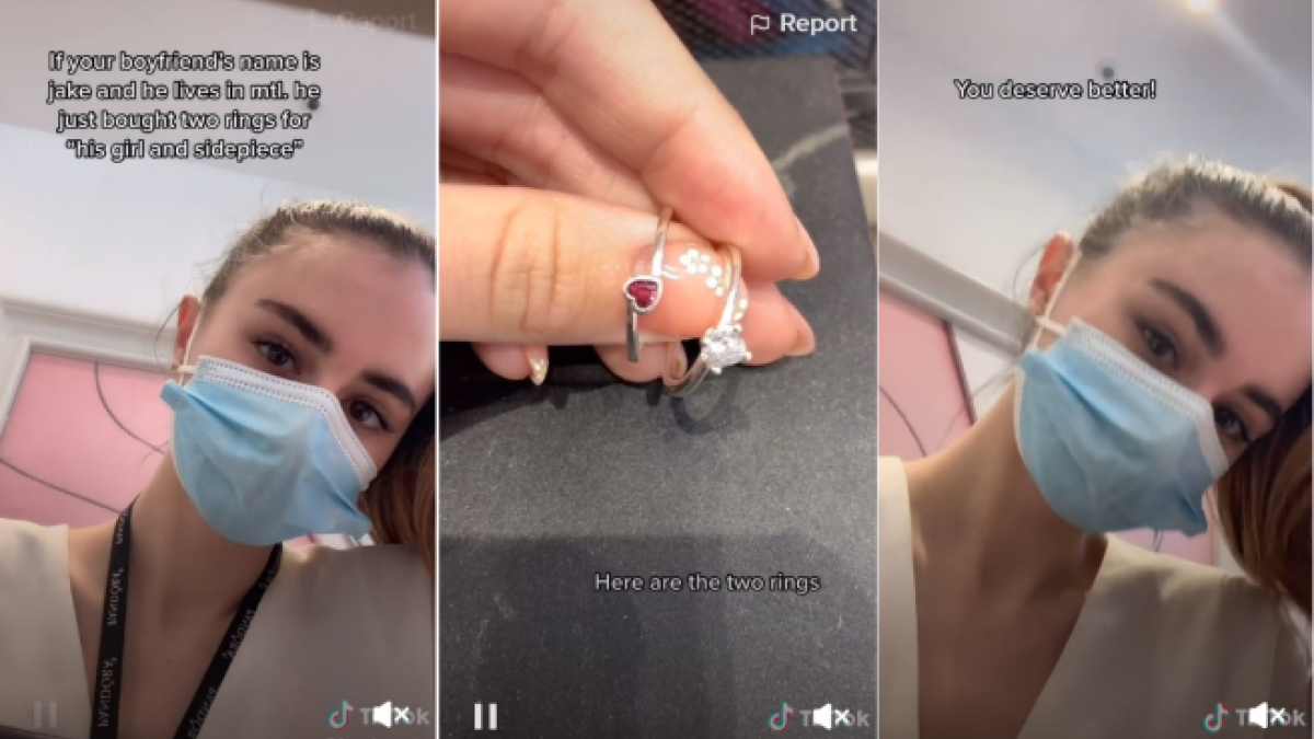 La exempleada de una joyería desenmascara a un novio infiel en un vídeo que se ha hecho viral a TikTok