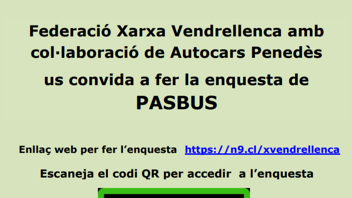 Posen en marxa una enquesta per valorar el servei de Transport Públic al Vendrell