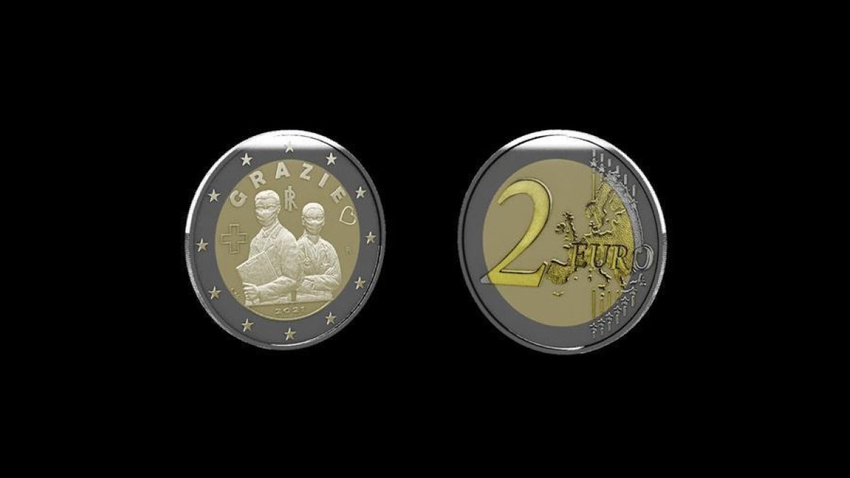 Itàlia encunya una moneda de dos euros dedicada als sanitaris de la pandèmia