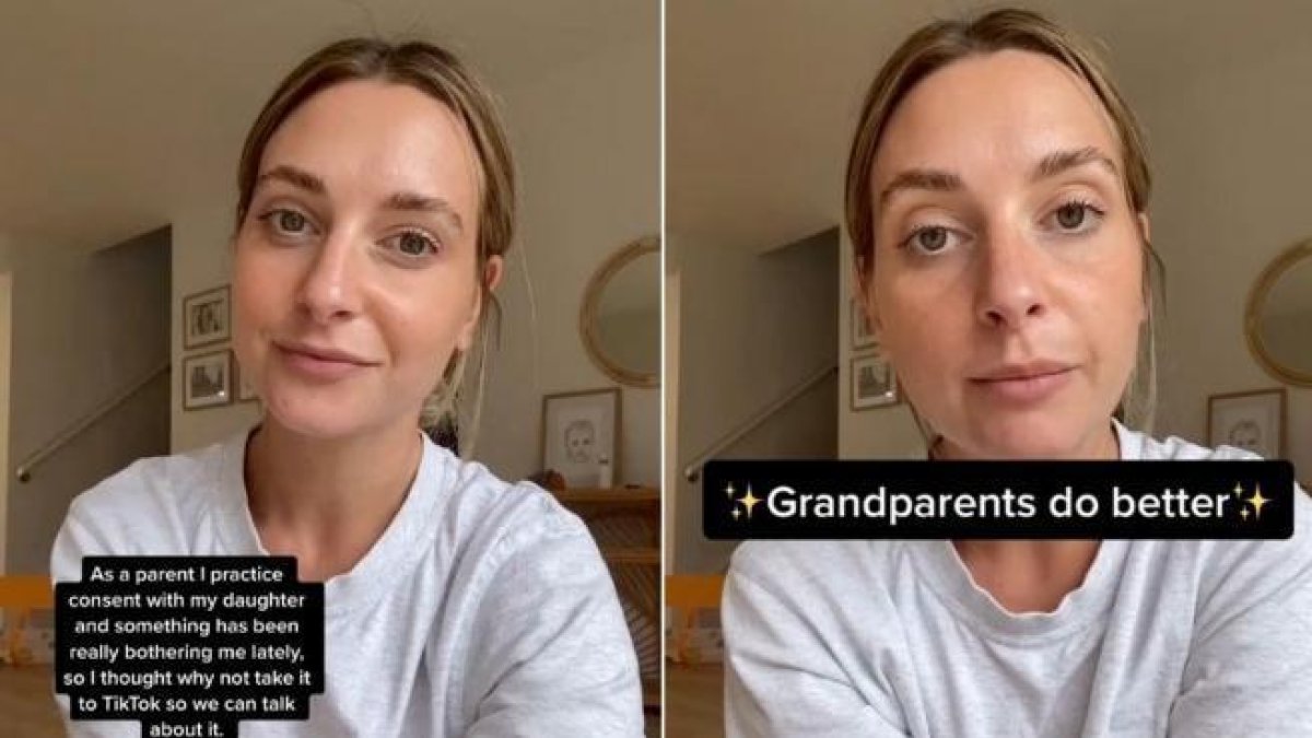 El vídeo viral de una madre que no quiere que nadie haga un beso o un abrazo a su hija, incluidos los abuelos
