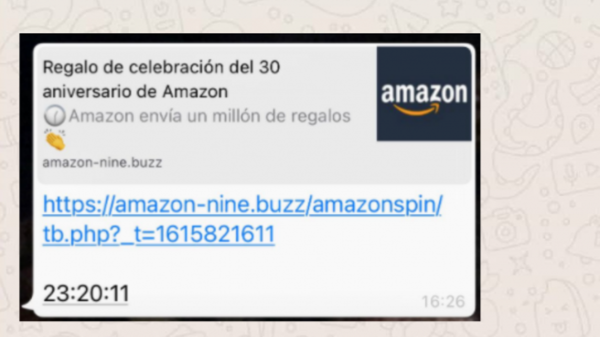 El missatge que diu que Amazon envia regals pel seu aniversari és una estafa
