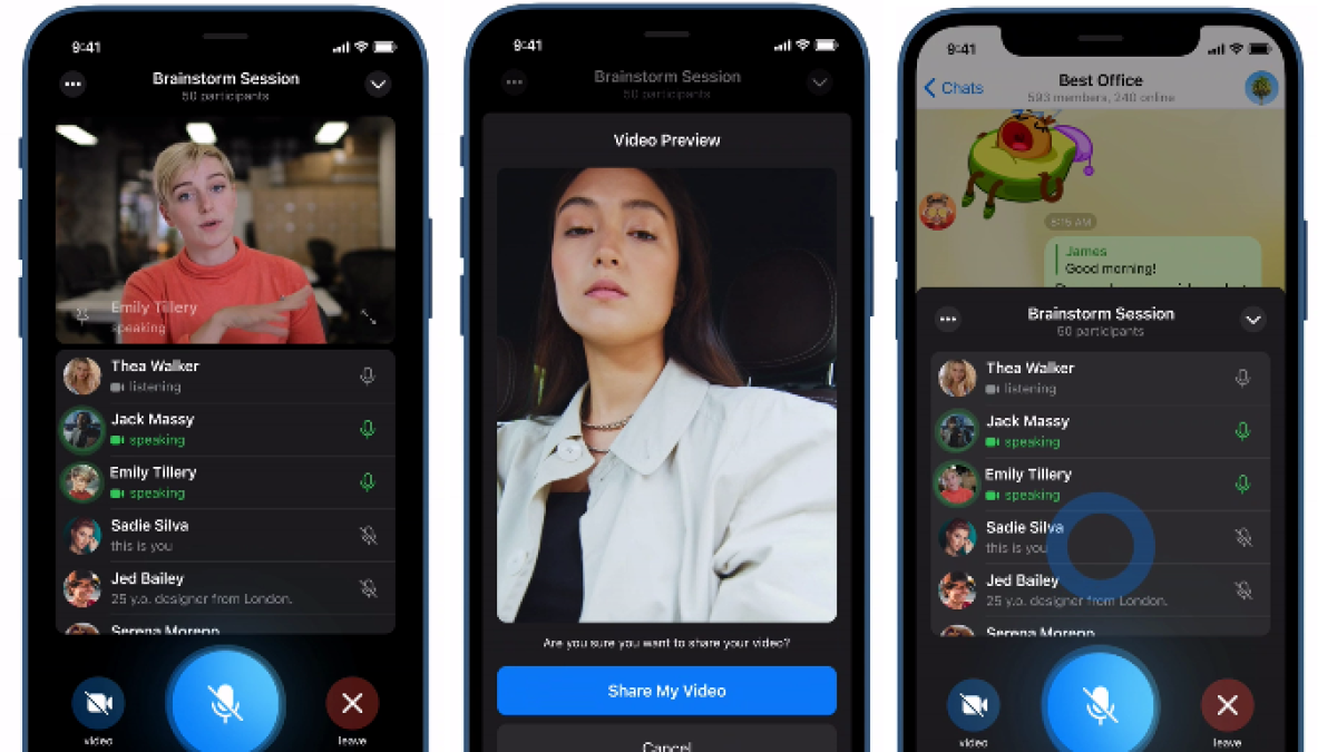 Telegram dispondrá de la función de videollamadas grupales a partir de mayo
