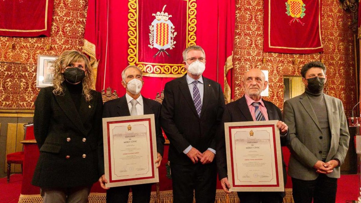 Federico Adan i Rafel Vidal, distingits pel Mèrit Cívic de Tarragona