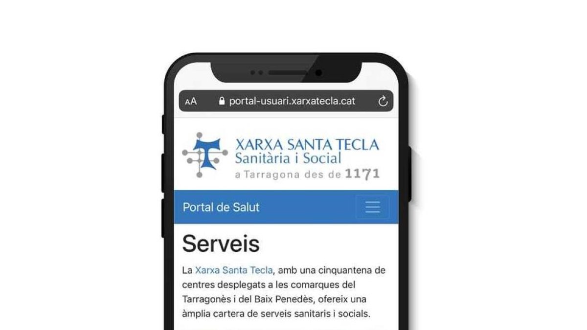 La web de la Xarxa Santa Tecla incorpora el nou Portal de Salut per a la ciutadania