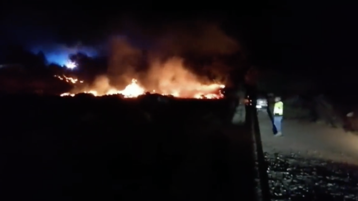 Vuit dotacions de Bombers treballen en un incendi de vegetació a Cambrils