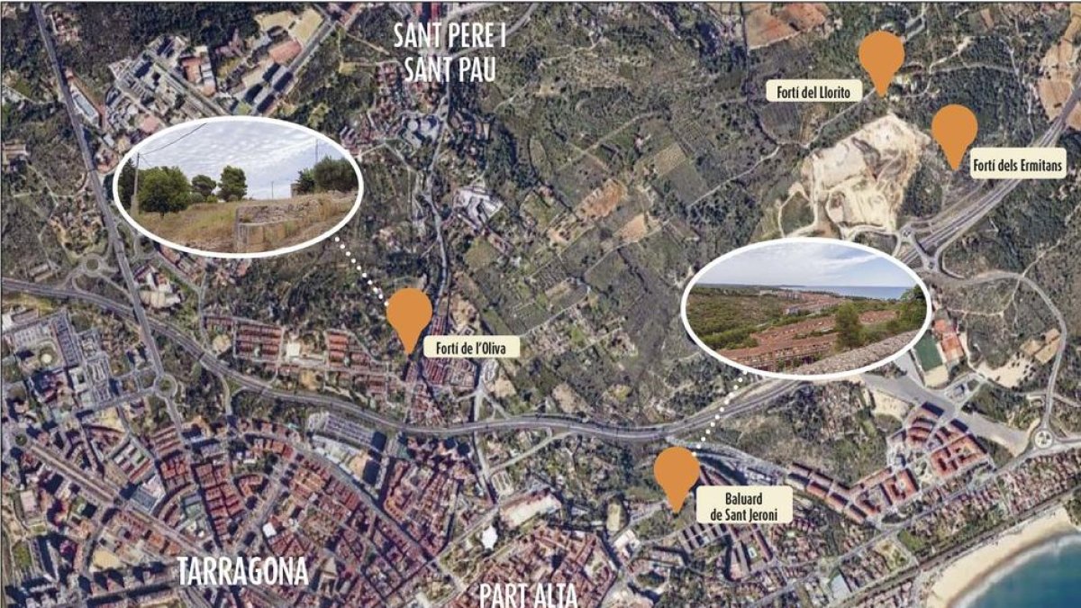 Pinedo abre la puerta a recuperar y poner en valor los fortines de Tarragona