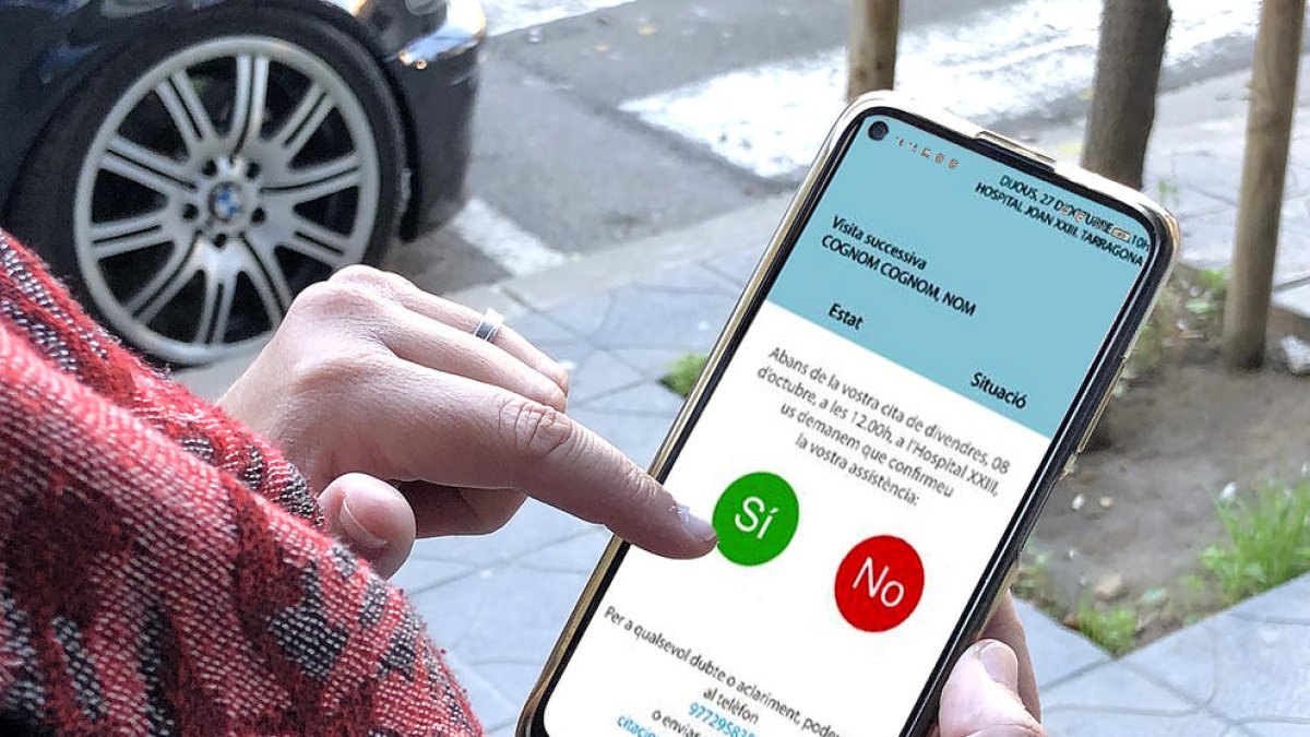 Més de 15.000 persones usen el nou sistema de cites per SMS del Joan XXIII de Tarragona