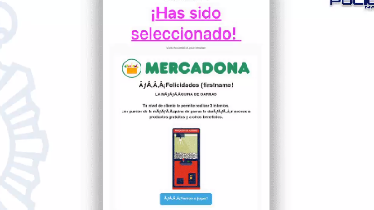 La Policía alerta de una nueva estafa de phishing que utiliza el nombre de Mercadona