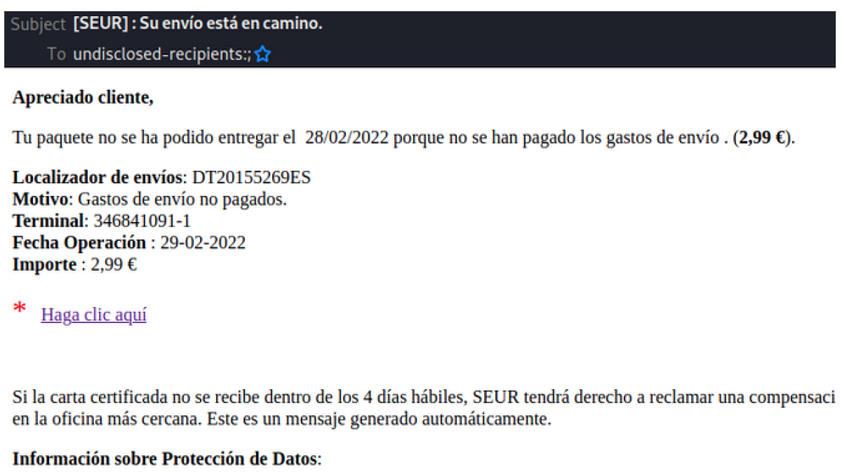 La Guardia Civil alerta de una nueva campaña de correos electrónicos fraudulentos