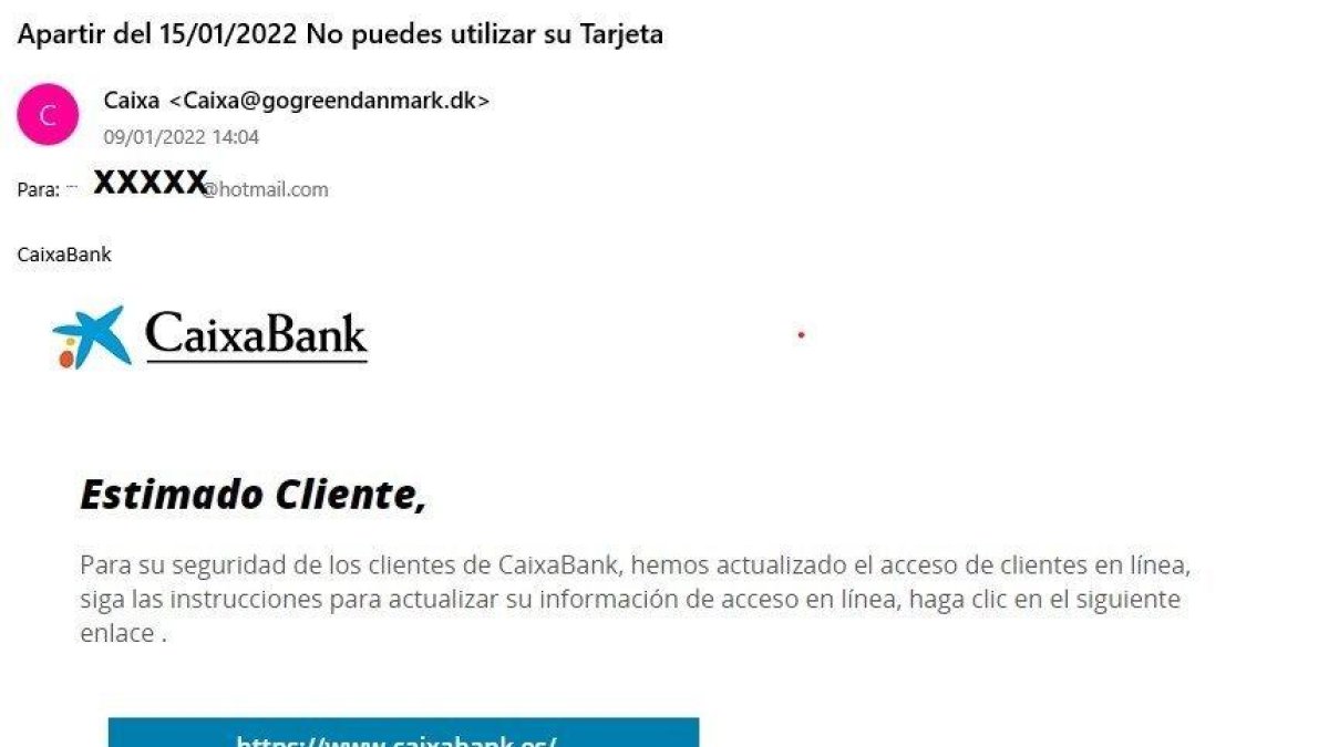 Alertan de una nueva estafa que suplanta a la Caixa y roba los datos de sus clientes