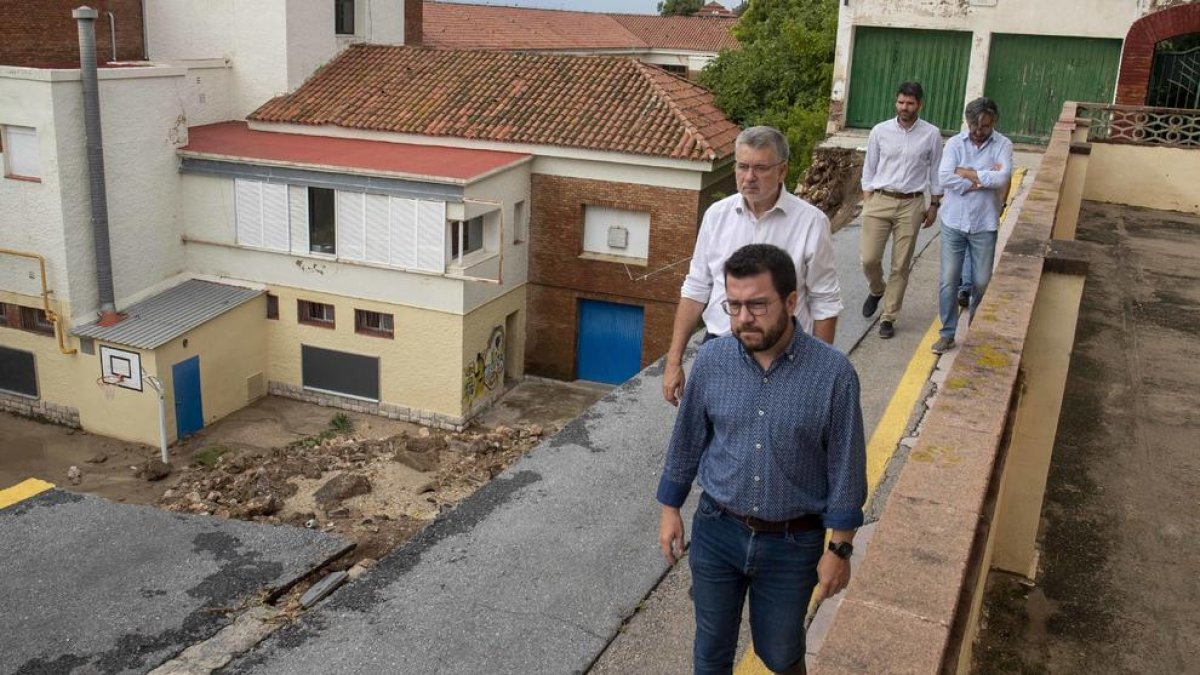 Aragonès visita Tarragona para empezar la valoración de daños por el aguacero