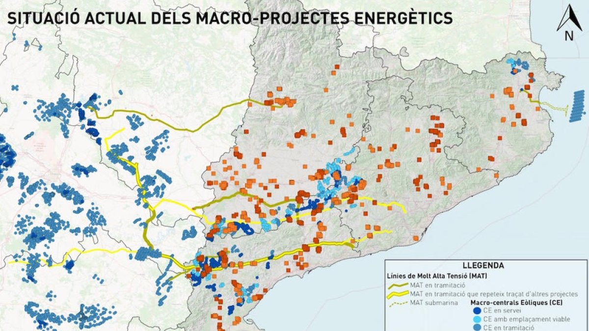 GEPEC-EdC alerta que una desena de línies d'alta tensió projectades des de l'Aragó trinxaran 1.300 km de territori rural