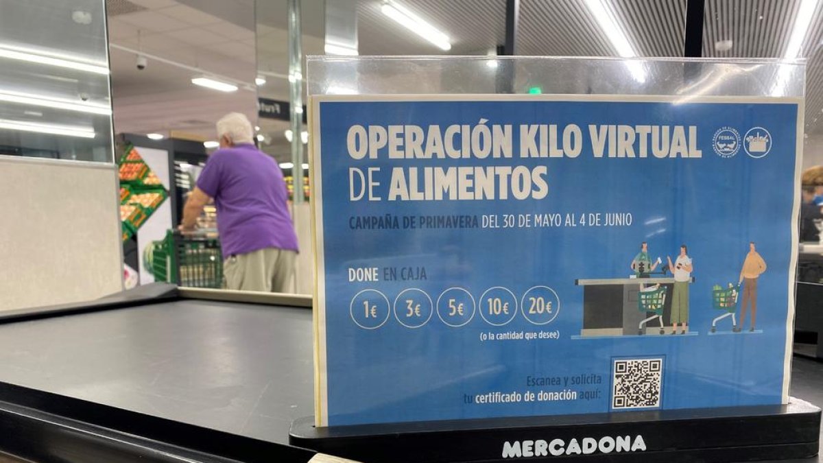 Mercadona permitirá a los clientes hacer donaciones de dinero que se convertirán en alimentos