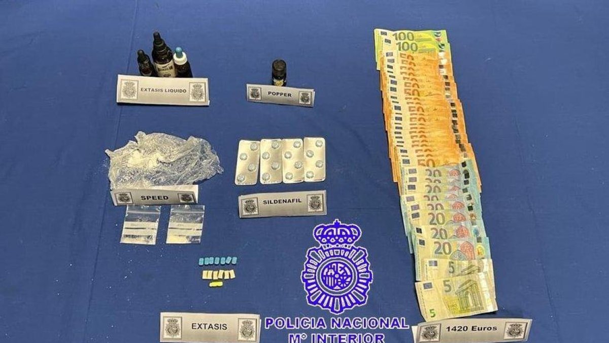 Valladolid: Detenido al ser sorprendido con MDMA, speed, éxtasis, éxtasis líquido y poper