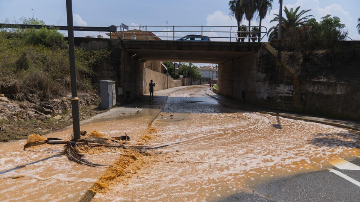 La tempesta i la forta calamarsada danyen vehicles i jardins i inunden vials a Tarragona
