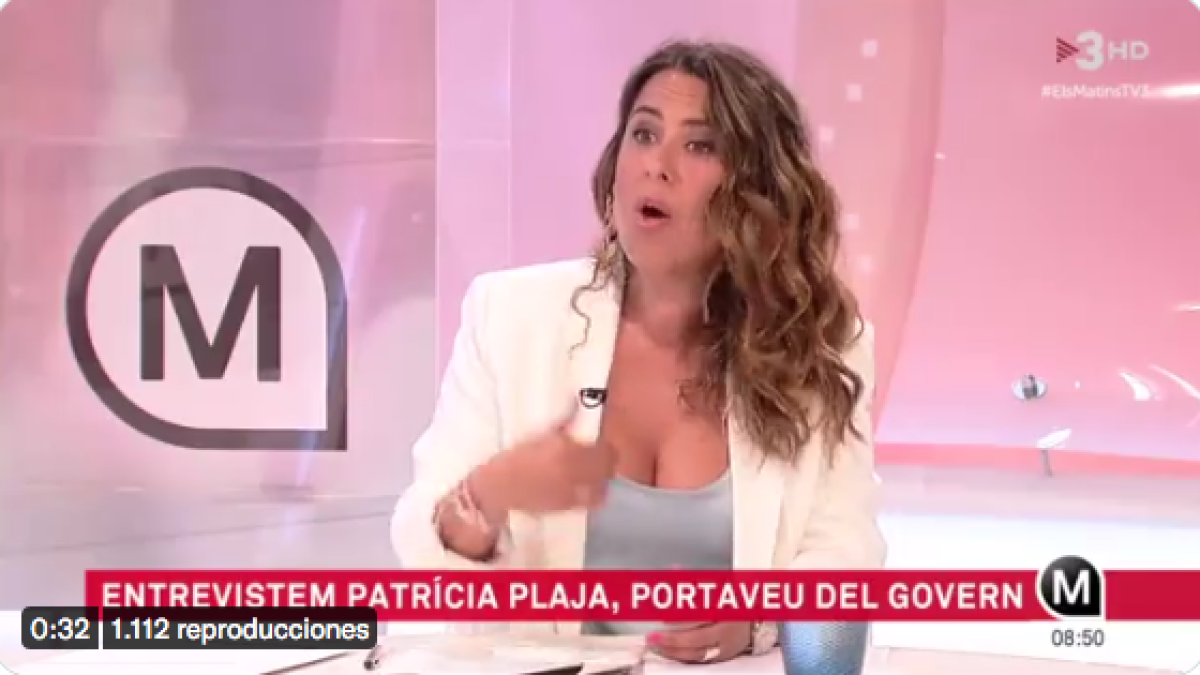 TV3 censura l'escot de Patrícia Plaja durant una entrevista al programa 'Els Matins'