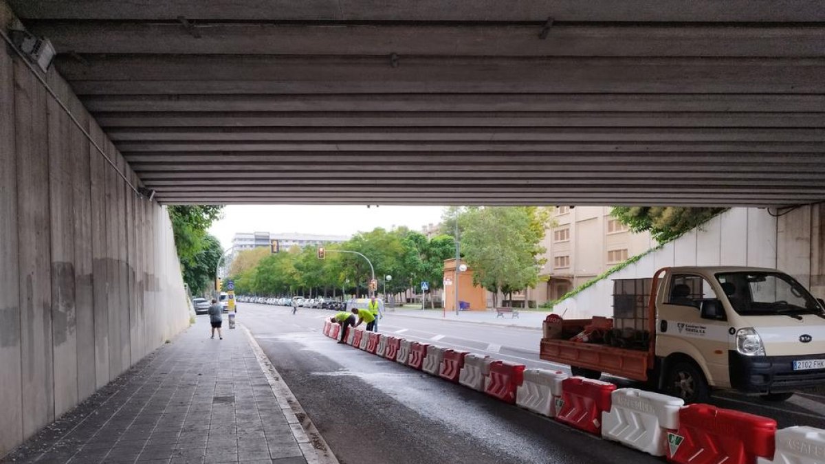 Inicien els treballs d'arranjament del pont de l'avinguda Vidal i Barraquer
