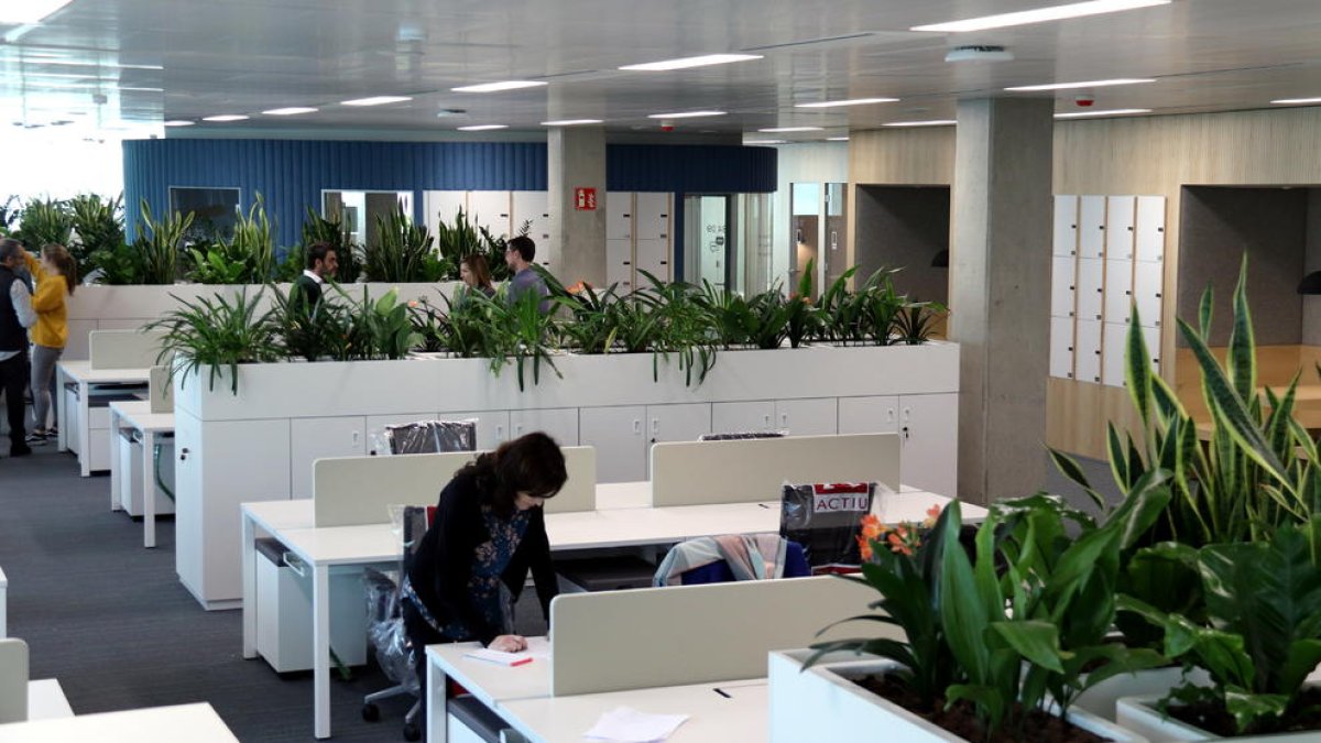 Los empleados públicos podrán hacer un máximo de dos días de teletrabajo en Cataluña por|para la mejora de la crisis sanitaria