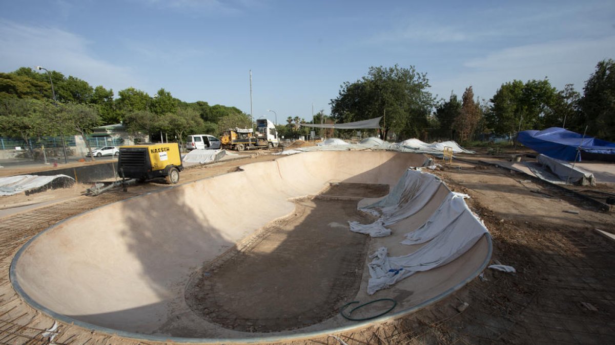 Las obras del parque de deslizamiento avanzan rápidamente